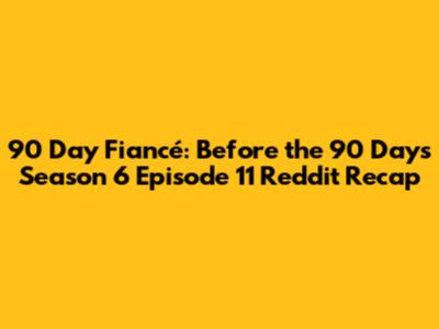 90 Day Fiancé: Before the 90 Days Season 6 Episode 11 Reddit Recap