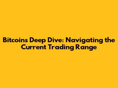 Bitcoin's Deep Dive: Navigating the Current Trading Range