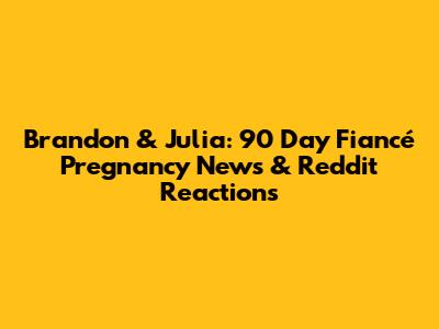 Brandon & Julia: 90 Day Fiancé Pregnancy News & Reddit Reactions