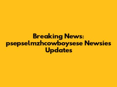 Breaking News: psepselmzhcowboysese Newsies Updates