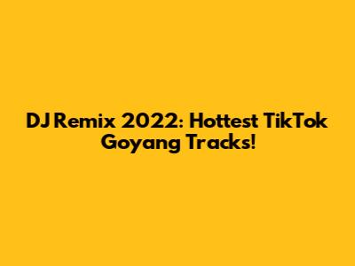 DJ Remix 2022: Hottest TikTok Goyang Tracks!