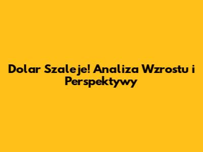 Dolar Szaleje! Analiza Wzrostu i Perspektywy