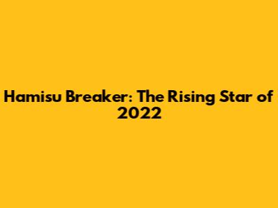 Hamisu Breaker: The Rising Star of 2022