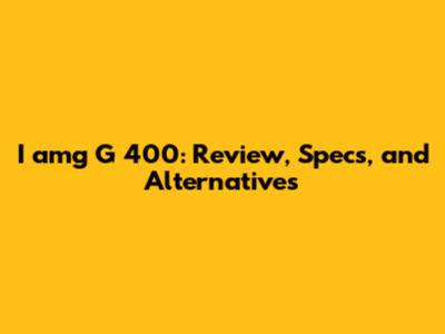 I amg G 400: Review, Specs, and Alternatives