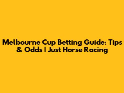 Melbourne Cup Betting Guide: Tips & Odds | Just Horse Racing
