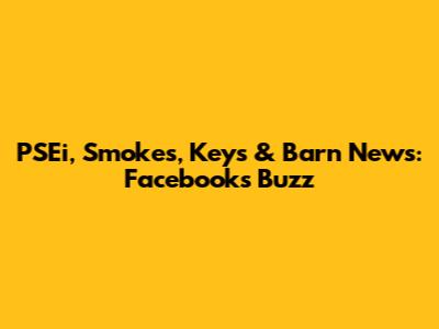 PSEi, Smokes, Keys & Barn News: Facebook's Buzz