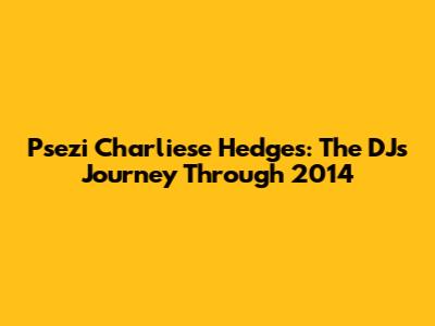 Psezi Charliese Hedges: The DJ's Journey Through 2014