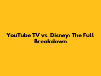YouTube TV vs. Disney: The Full Breakdown